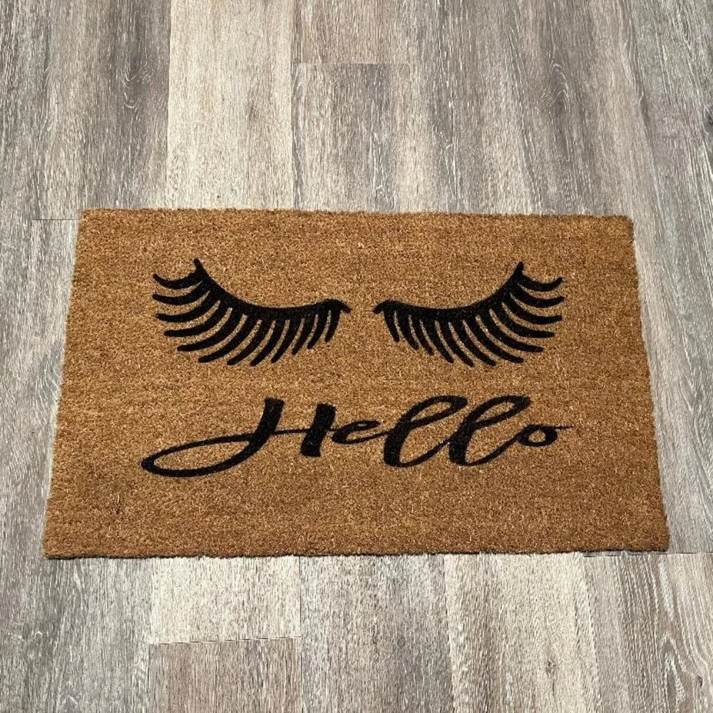 Luxurious Lashes decorative coir doormat